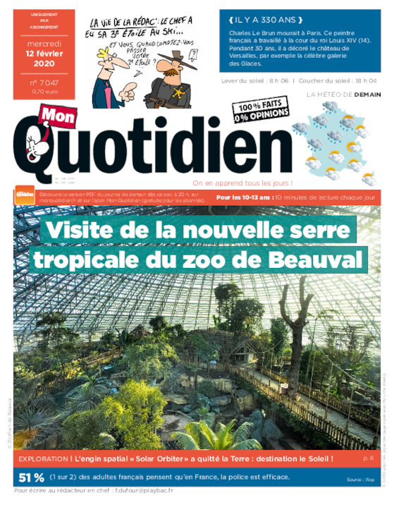 Abonnement à Le Petit Quotidien, quotidien pour enfants dès l'âge de 6